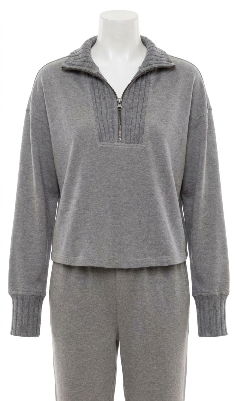 NEW SUNDAYS cambria sweatshirt in dark heather grey